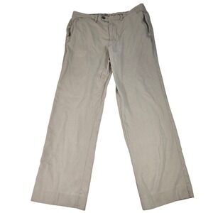 Tommy Bahama 90% Silk Blend Pants Mens 33x32 Measures 33x30 Beige Casual Flawed
